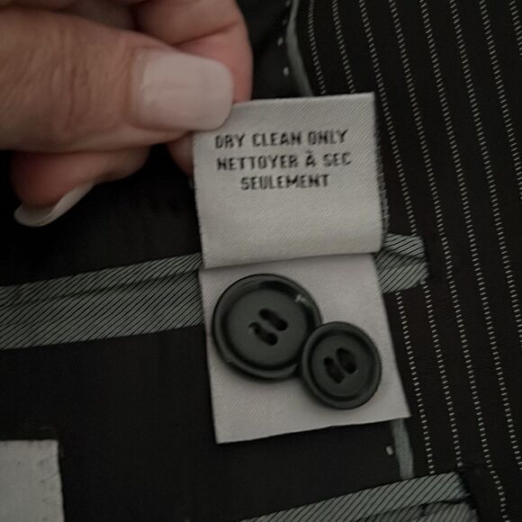Le Chateau Men’s Black Pinstripe Blazer Size 38‎ - Picture 15 of 15
